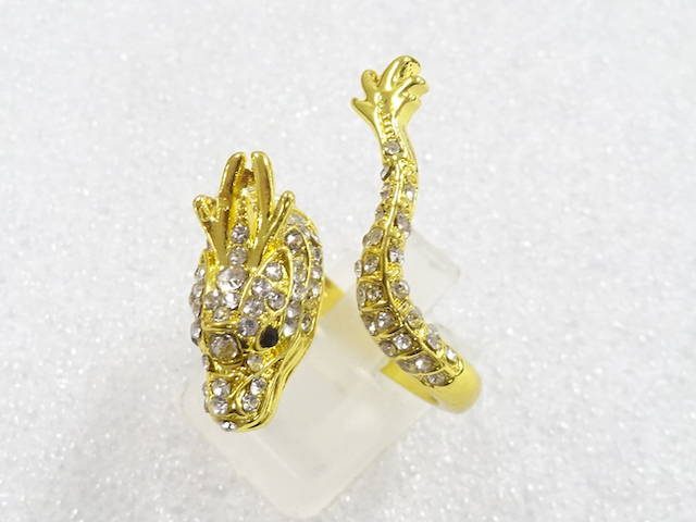 JAPANESE KIMONO / ANTIQUE CRYSTAL RING (SIZE 23)